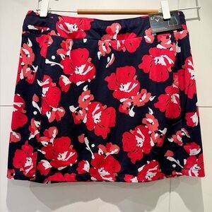 Callaway Golf Red and White A-Line Mini Skirt